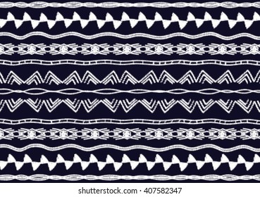 Geometric ethnic embroidery pattern design for background or wallpaper and clothing. 