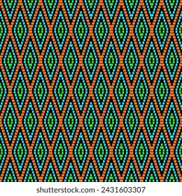 Patrón de bordado étnico geométrico. Fondo de vector sin costura.