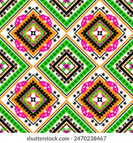 Geometric ethnic fabric pattern abstract traditional ornate elements with ethnic patterns design for textiles, rugs, clothing, sarong, scarf, batik, wrap, embroidery, print, curtain, carpet, wallpaper