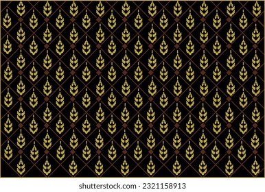 Geometric Ethnic fabric pattern of the Isaan region, geometric seamless pattern concept. issan style design print Geometric Ethnic red black white background. pillow.curtain. wallpaper.abstract.vector