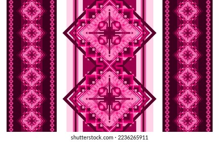 Geometric ethnic fabric pattern seamless design. Vector illustration, seamless pattern. Seamless wallpaper. Design for presentation,prints, clothing, artwork, fabric, background, carpet, wallpaper.