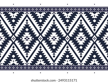 geometric ethnic fabric seamless pattern on White background, design for cloth, carpet, batik, wallpaper, wrapping etc.