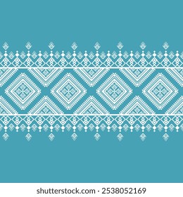 Geometric ethnic fabric seamless pattern 