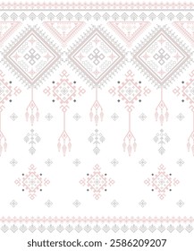 Geometric ethnic, fabric, silk, Navajo, tribal, Traditional, chevron, illustration, textile pattern, design.