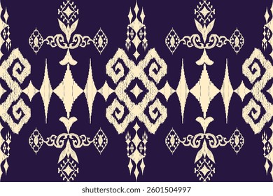 Geometric ethnic Figure aztec embroidery style.Ikat oriental traditional art pattern.Design for ethnic background,wallpaper,fashion,clothing,wrapping,fabric,element,sarong,graphic,vector illustration.