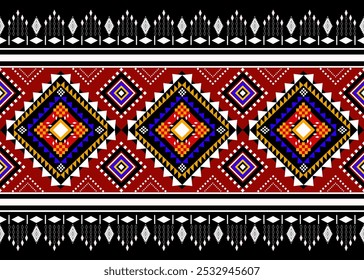 Geometric ethnic floral pattern Thai silk embroidery design for decorative home carpet curtain pillow
blue geometric pattern