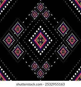 Geometric ethnic floral pattern Thai silk embroidery design for decorative home carpet curtain pillow
blue geometric pattern 