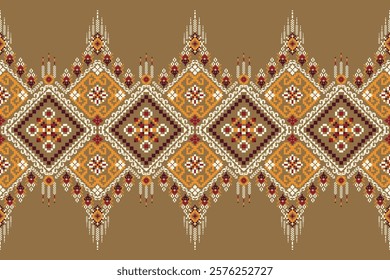 Geometric ethnic floral pattern,geometric pattern,geometric floral embroidery,Aztec style,abstract background,vector illustration,floral cross stitch pattern.design for texture,fabric,clothing,print.