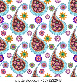 Geometric ethnic flower oriental ikat seamess pattern traditional Design for background, carpet, wallpaper, clothing, wrapping, Batik, fabric, Vector illustration.embroidery style.
