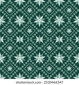 Geometric ethnic flower pattern for background,vector, fabric,wrapping,clothing,wallpaper,carpet,embroidery style.