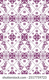 Geometric Ethnic flower pattern, vector, illustration