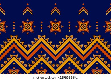 Geometric ethnic flower seamless pattern traditional. American, mexican style. Aztec ornament print. Design for background, illustration, fabric, clothing, carpet, textile, batik, embroidery.