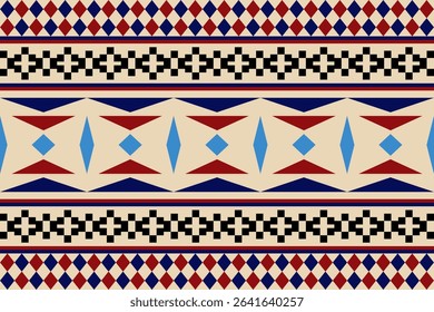Geometric ethnic ikat fabric pattern traditional design for background,wallpaper,carpet,clothing,wrapping,fabric,vector for textile printing