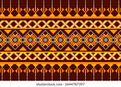 Diseño tradicional del patrón étnico geométrico de la tela del ikat para el fondo, Fondo de pantalla, alfombra, ropa, envoltura, tela, Vector para la impresión textil
