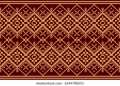Geometric ethnic ikat fabric pattern traditional design for background,wallpaper,carpet,clothing,wrapping,fabric,vector for textile printing