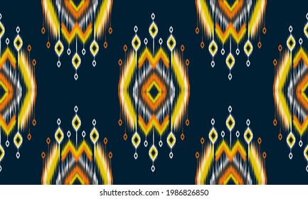 Patrón geométrico étnico ikat Oriental tradicional Diseño para el fondo.