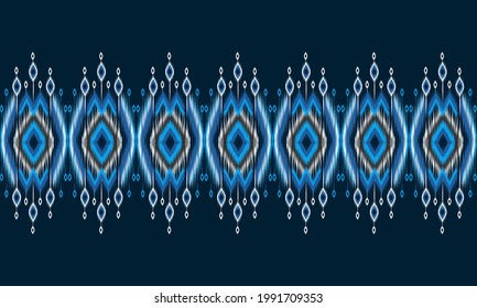 Geometric ethnic ikat pattern Oriental traditional Design for background.