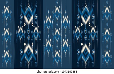 Geometric ethnic ikat pattern Oriental traditional Design for background.