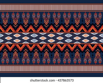 Geometric ethnic ikat pattern Oriental traditional Design for background,carpet,wallpaper,clothing,wrapping,fabric,Vector illustration.