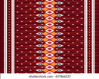 Geometric ethnic ikat pattern Oriental traditional Design for background,carpet,wallpaper,clothing,wrapping,fabric,Vector illustration.