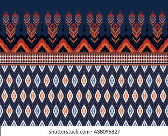 Geometric Ethnic Oriental Ikat Pattern Traditional Stock Vector ...