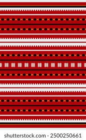 Geometric ethnic ikat pattern seamless oriental traditional design, red black white tone background wallpaper carpet clothing wrapping vector illustration texture fabric print Illustrat3
