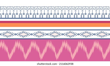 Geometric ethnic ikat pattern traditional Design.Geometric ethnic pattern traditional Design for background,carpet,wallpaper,clothing,wrapping,fabric,embroidery style.wave.line.Eps10