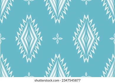 Geometric ethnic ikat pattern traditional. Design for background,  fabric, clothing, wallpaper, batik, carpet, wrapping and all kinds of home decorations. Vector illustration.embroidery style.

