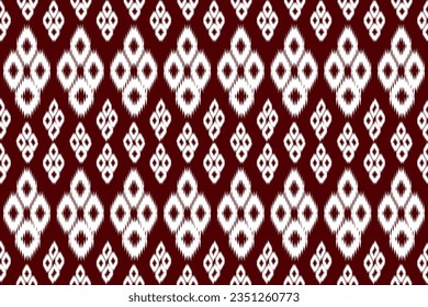 Geometric ethnic ikat pattern traditional Design for fabric, clothing, wallpaper, background,carpet, wrapping, Vector illustration.embroidery style.