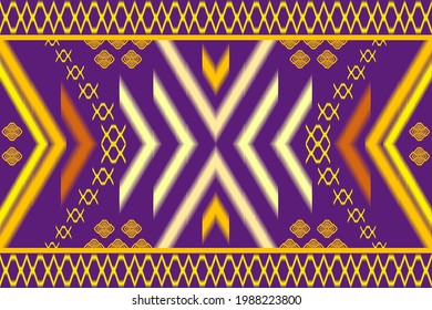 Geometric ethnic ikat seamless pattern traditional Design for background,carpet,wallpaper,clothing,wrapping,Batik,fabric,Vector illustration.embroidery style.