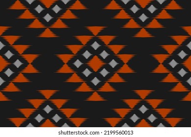 Geometric ethnic ikat seamless pattern in tribal. Fabric ethnic ikat pattern art. Mexican style. Design for background, wallpaper, illustration, fabric, clothing, carpet, textile, batik, embroidery.