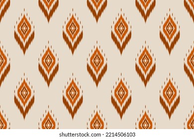 Geometric ethnic ikat seamless pattern in tribal. Fabric ethnic ikat pattern art. Mexican style. Design for background, wallpaper, illustration, fabric, clothing, carpet, textile, batik, embroidery.