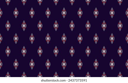 Geometric ethnic ikat seamless pattern traditional Design forDesign for background, fabric, carpet, textiles, pillows, clothes, wrapping, labels, packaging, wallpaper, notepads, vector 