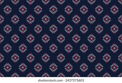 Geometric ethnic ikat seamless pattern traditional Design forDesign for background, fabric, carpet, textiles, pillows, clothes, wrapping, labels, packaging, wallpaper, notepads, vector 