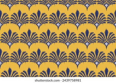 Diseño tradicional sin fisuras del patrón étnico geométrico del ikat para el fondo, alfombra, papel pintado, ropa, envoltura, tela, ilustración vectorial, estilo del bordado