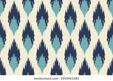 Diseño tradicional sin fisuras del patrón étnico geométrico del ikat para el fondo, alfombra, papel pintado, ropa, envoltura, tela, ilustración vectorial, estilo del bordado