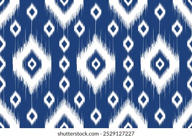 Padrão sem emenda do ikat étnico geométrico. ilustração abstrata. design para papel de parede de padrão geométrico. Textura de vetores étnicos tribais. Estilo asteca. Bordado popular. tapete indiano, escandinavo, africano.