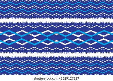 Geometric ethnic ikat seamless pattern. abstract illustration. design for geometric pattern wallpaper. Tribal ethnic vector texture. Aztec style. Folk embroidery. Indian, Scandinavian, African rug.