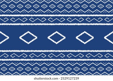 Padrão sem emenda do ikat étnico geométrico. ilustração abstrata. design para papel de parede de padrão geométrico. Textura de vetores étnicos tribais. Estilo asteca. Bordado popular. tapete indiano, escandinavo, africano.