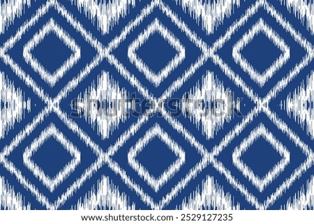 Geometric ethnic ikat seamless pattern. abstract illustration. design for geometric pattern wallpaper. Tribal ethnic vector texture. Aztec style. Folk embroidery. Indian, Scandinavian, African rug.