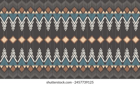 Geometric ethnic ikat texture  design. textile fashion pattern line ikat seamless pattern and batik fabric texture asian background wallpaper geometry indian. Ethnic abstract ikat art .