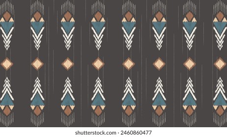 Geometric ethnic ikat texture  design. textile fashion pattern line ikat seamless pattern and batik fabric texture asian background wallpaper geometry indian. Ethnic abstract ikat art .