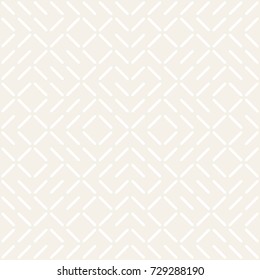 Geometric Ethnic Lattice. Stylish Subtle Texture. Vector Abstract Seamless Pattern.