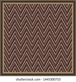 Geometric ethnic motif background with zig zag lines pattern