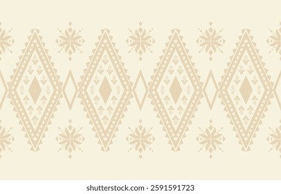 Geometric and ethnic Native American tribal patterns, featuring Aztec and Navajo motifs, create a seamless decorative texture. Design for background ,curtain, carpet, clothing, wrapping, Batik.