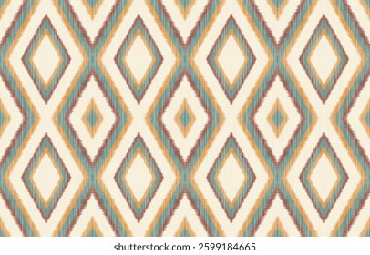 Geometric ethnic Native American tribal patterns, featuring Aztec and Navajo motifs, create a seamless decorative texture. Design for background ,curtain, carpet, clothing, wrapping, Batik.