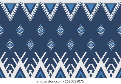 Geometric ethnic Native American tribal patterns, featuring Aztec and Navajo motifs, create a seamless decorative texture. Design for background ,curtain, carpet, clothing, wrapping, Batik.
