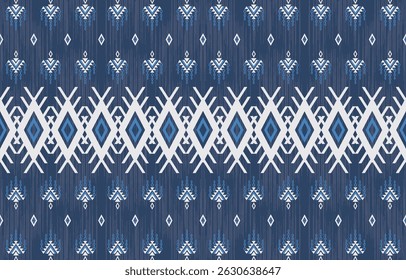 Geometric ethnic Native American tribal patterns, featuring Aztec and Navajo motifs, create a seamless decorative texture. Design for background ,curtain, carpet, clothing, wrapping, Batik.