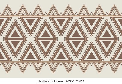 Geometric ethnic Native American tribal patterns, featuring Aztec and Navajo motifs, create a seamless decorative texture. Design for background ,curtain, carpet, clothing, wrapping, Batik.