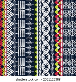 Geometric ethnic native pattern and aztec oriental seamless pattern traditional Design for background,carpet,wallpaper,clothing,wrapping,Batik,fabric,Vector illustration.embroidery style.